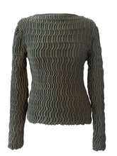 Load image into Gallery viewer, Wave Knit Boatneck PINE GREEN