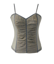 Load image into Gallery viewer, GAUZE STRAP TOP Khaki