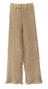 Wave Knit Trousers Straw