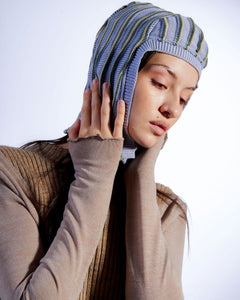 ORGANIC RIB COIF HEADWEAR (LIGHT BLUE)