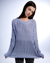 Load image into Gallery viewer, ORGANIC RIB OVERSIZED SWEATER Water