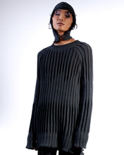 Load image into Gallery viewer, ORGANIC RIB OVERSIZED SWEATER Meteorite