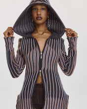 Load image into Gallery viewer, ORGANIC RIB CARDIGAN UMBER