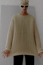 Load image into Gallery viewer, Big Spongy Wave Knit Sweater STRAW