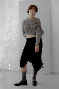 Bubble Knit Cropped Sweater