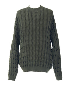 Bubble Knit Oversized Sweater PINE GREEN