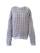 Load image into Gallery viewer, Bubble Knit Oversized Sweater STRAW BEIGE