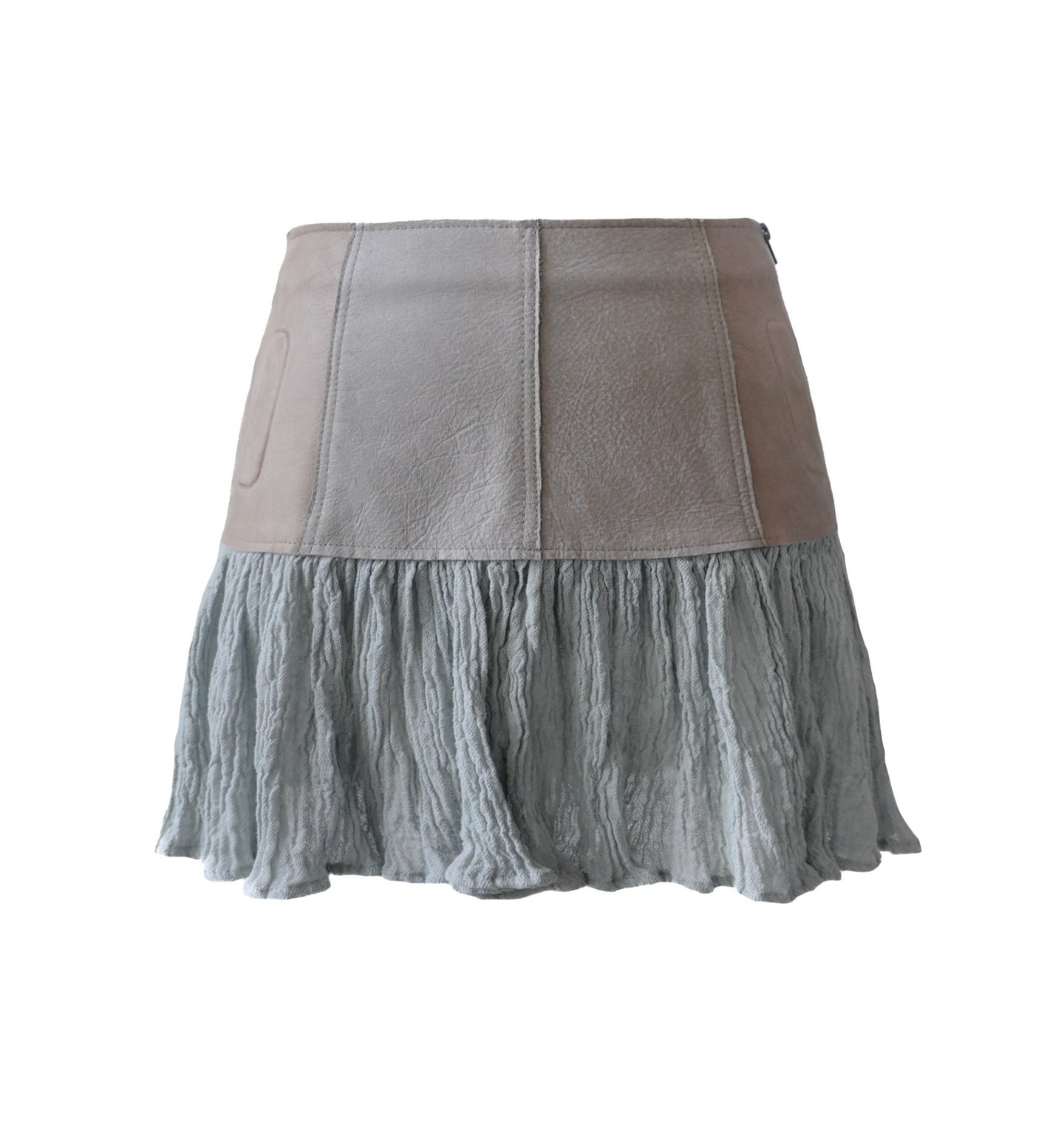 CUIR SKIRT (GREY STONE)