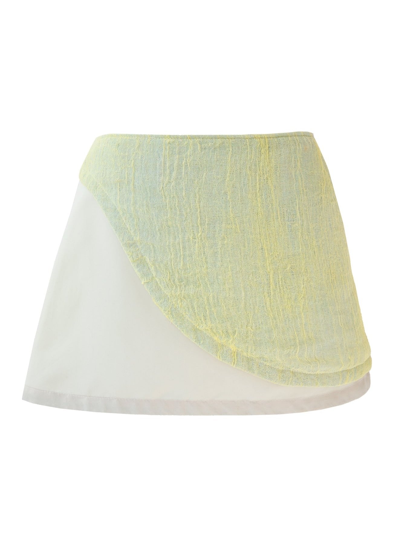 GAUZE MINI SKIRT PISTACHIO
