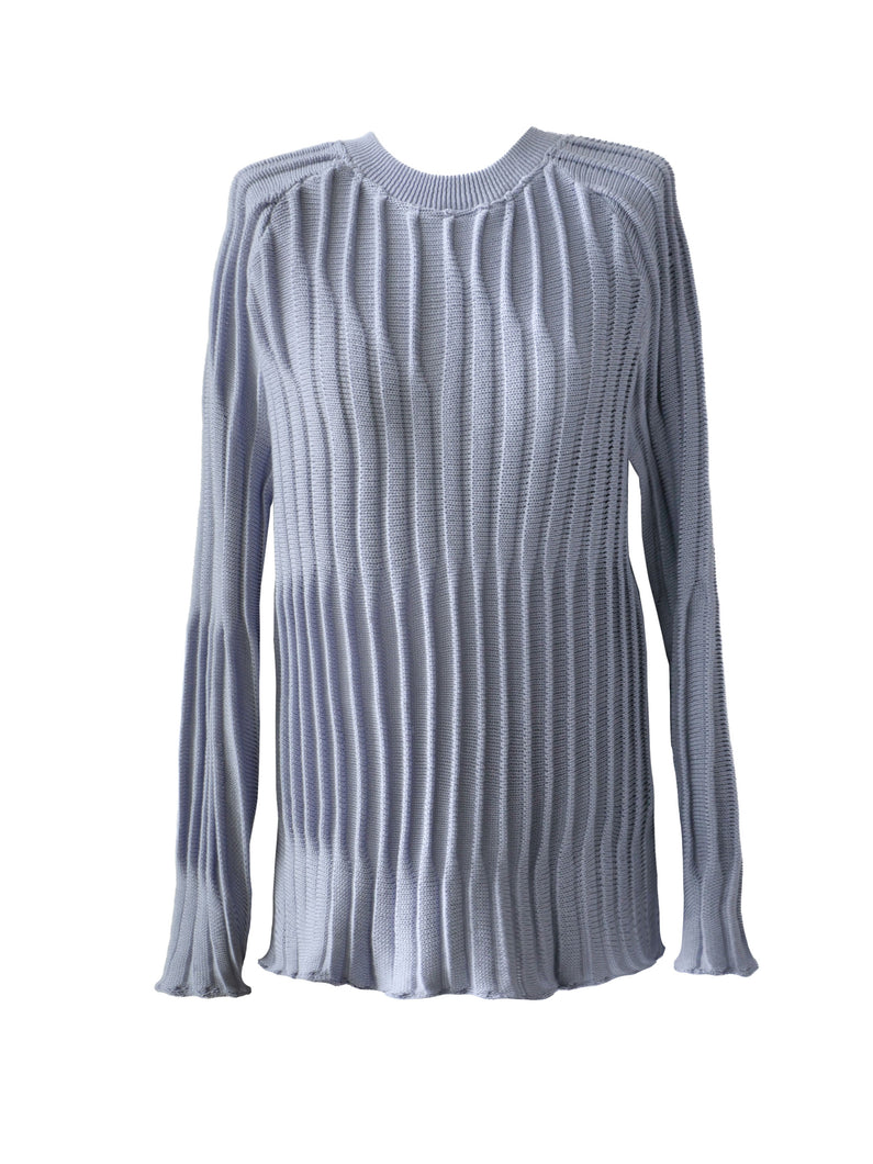 ORGANIC RIB OVERSIZED SWEATER Water