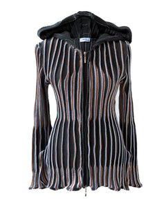 ORGANIC RIB CARDIGAN UMBER
