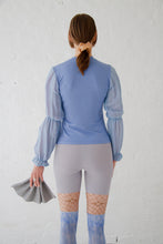Load image into Gallery viewer, Ruffle Cuff GAUZE Top Blue