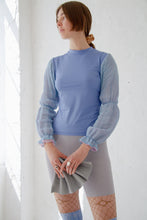 Load image into Gallery viewer, Ruffle Cuff GAUZE Top Blue